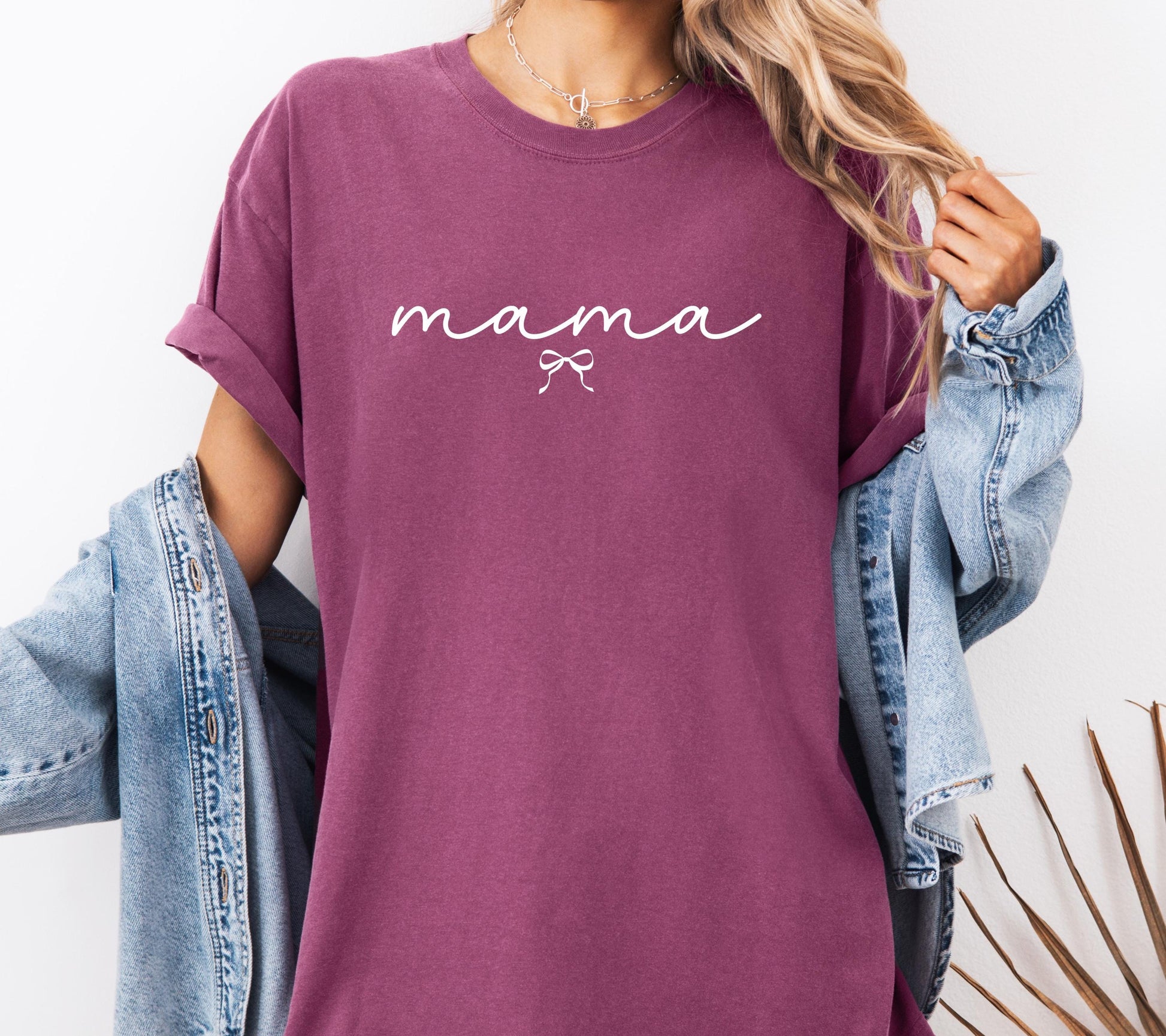 Mama Bow Comfort Colors® Shirt, Pregnancy Announcement, New Mom Bow Unisex Shirt, Gifts For Mom, Mother's Day Shirt, Baby Reveal Tee
