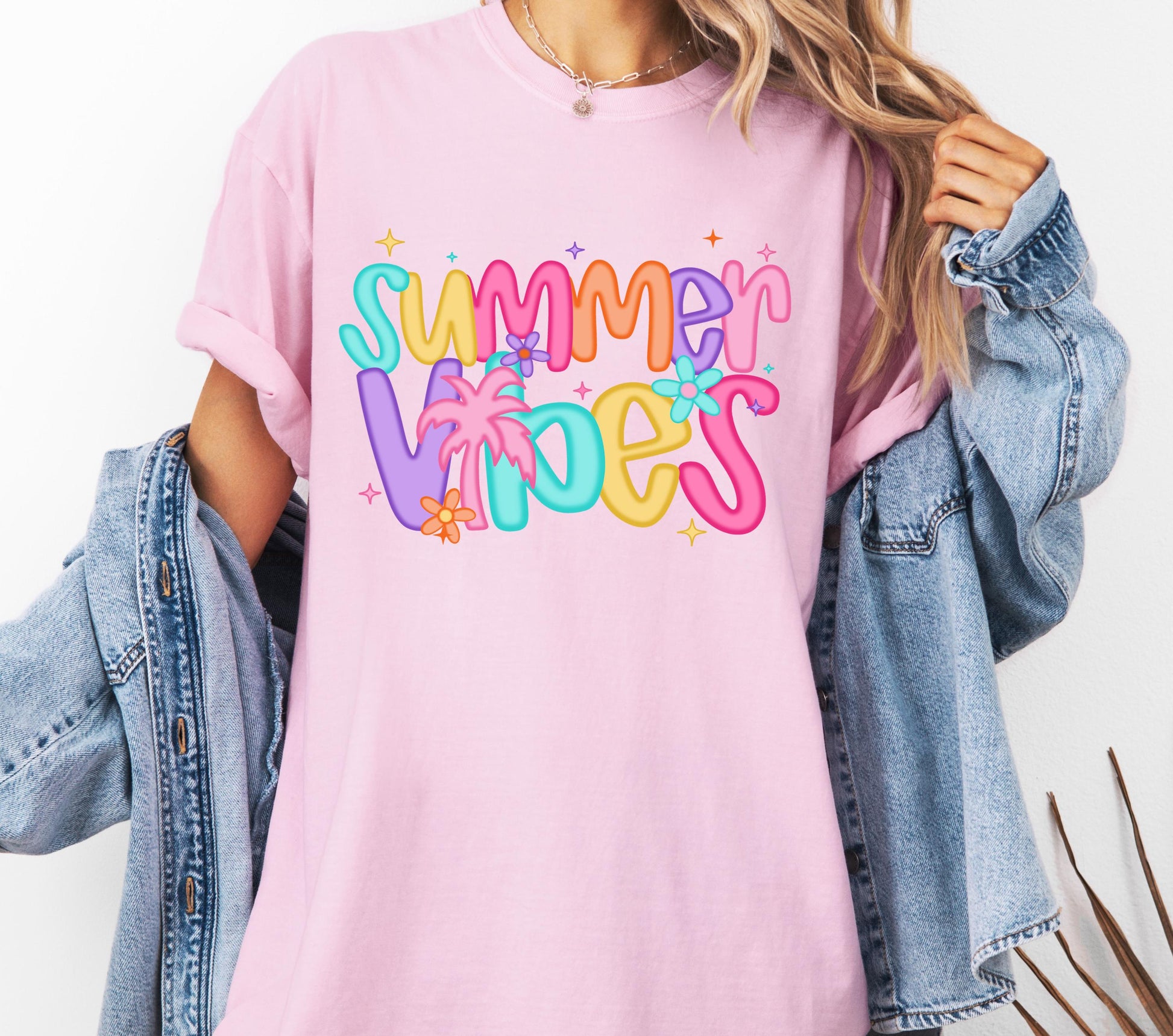 Summer Vibes Comfort Colors® T-shirt, Cute Summer Shirt for Women, Trendy Beach T-shirt, Beach Cover Up