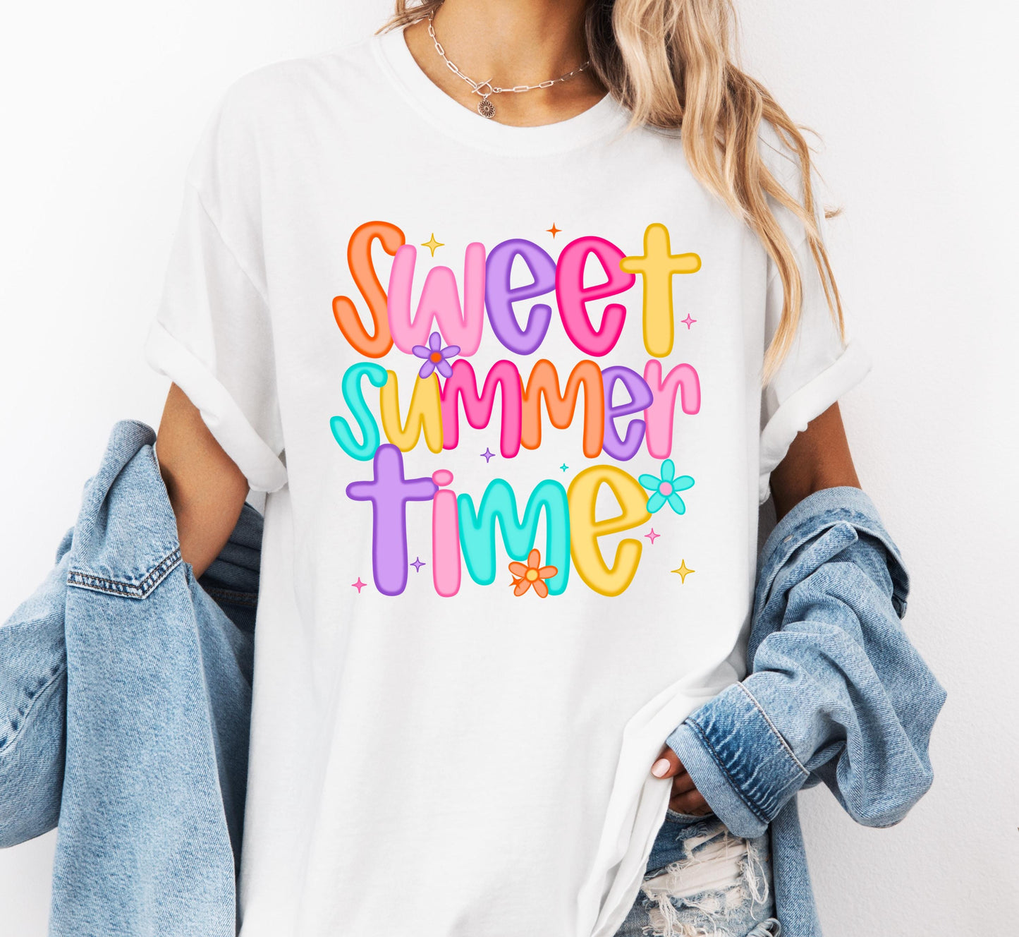 Sweet Summer Time Comfort Colors® T-shirt, Cute Summer Shirt for Women, Trendy Beach T-shirt, Beach Cover Up
