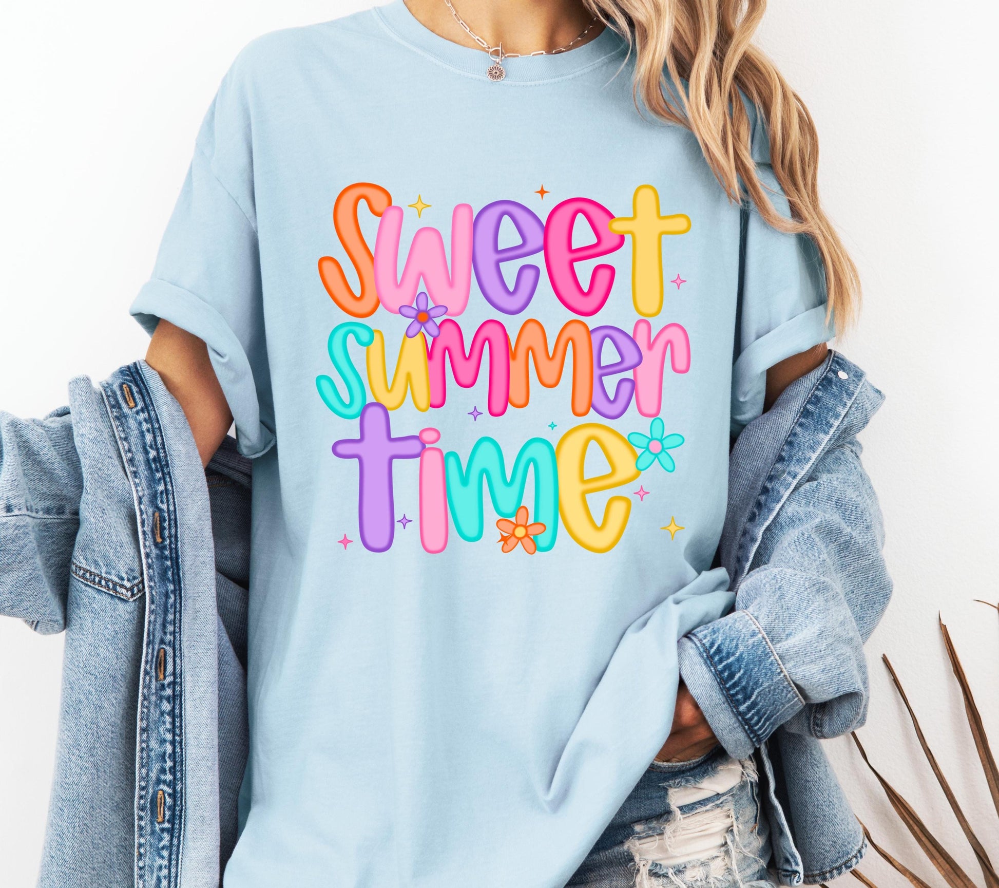 Sweet Summer Time Comfort Colors® T-shirt, Cute Summer Shirt for Women, Trendy Beach T-shirt, Beach Cover Up