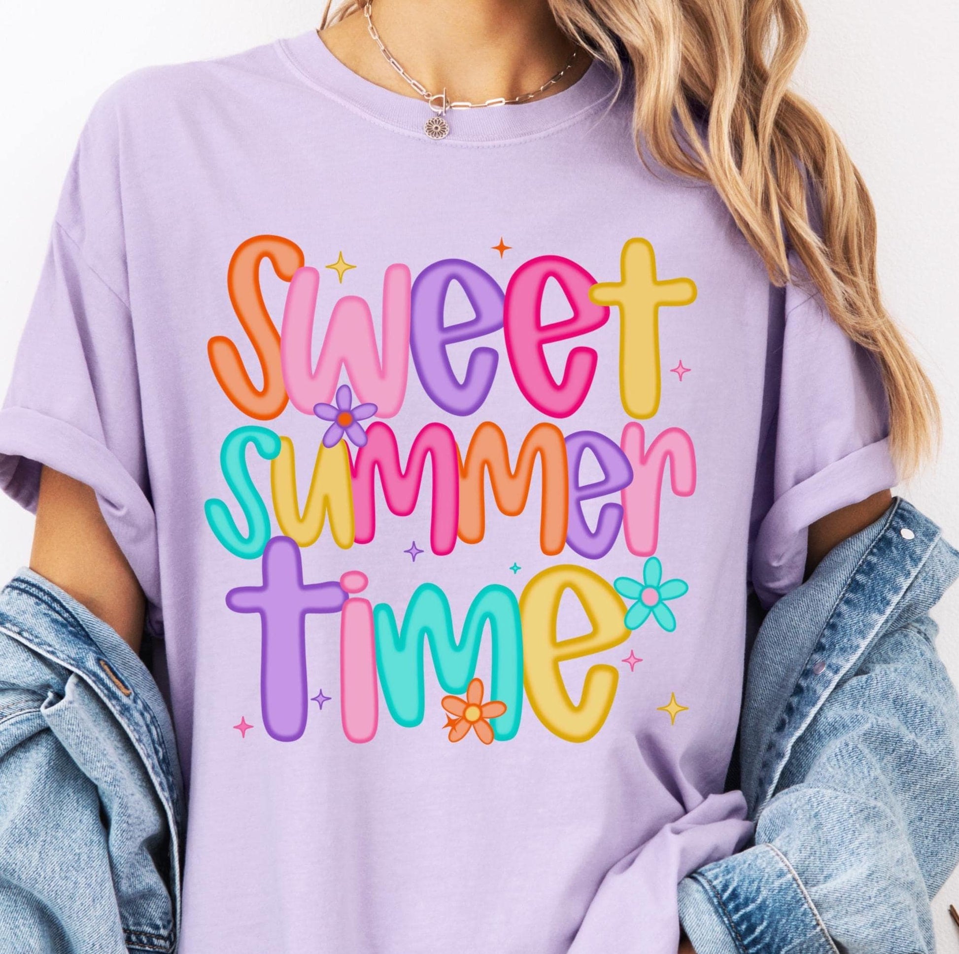 Sweet Summer Time Comfort Colors® T-shirt, Cute Summer Shirt for Women, Trendy Beach T-shirt, Beach Cover Up
