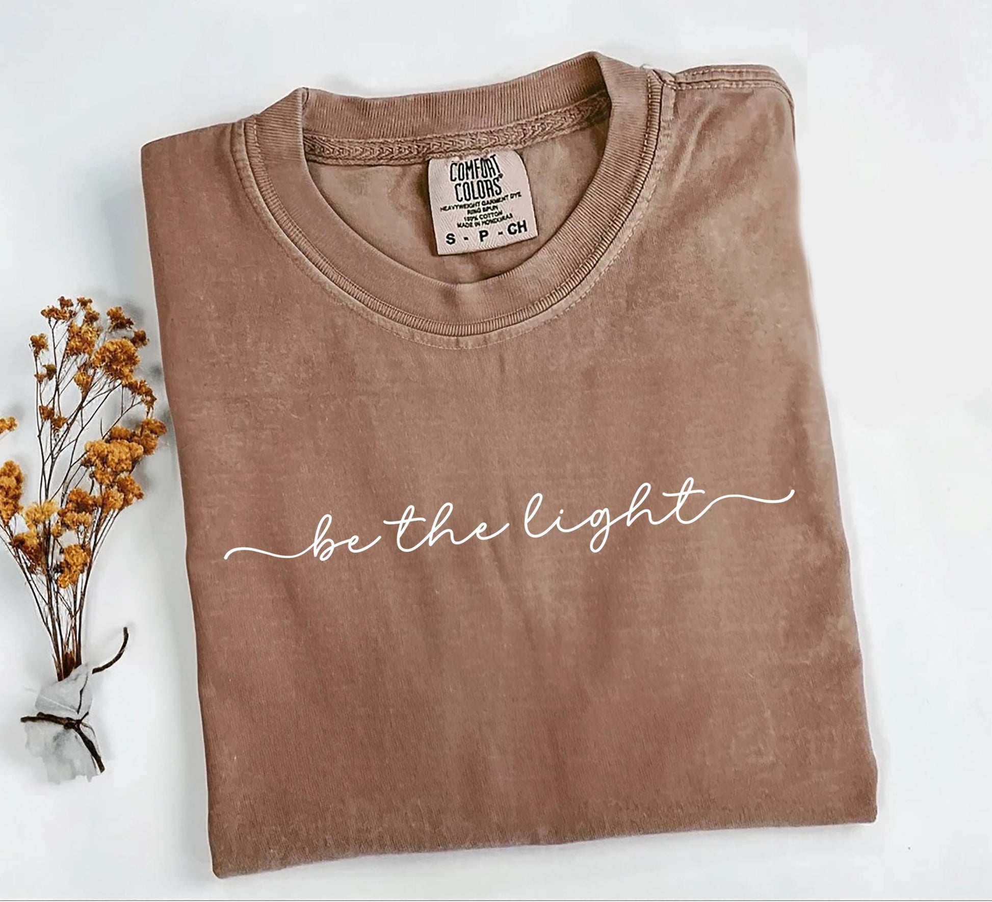 Be The Light Comfort Colors® T-shirt, Christian Bible Verse Graphic Tee, Minimalist Religious Apparel, Woman's Bible Study, Church Shirt