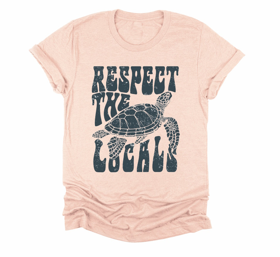 Respect the locals turtle t-shirt