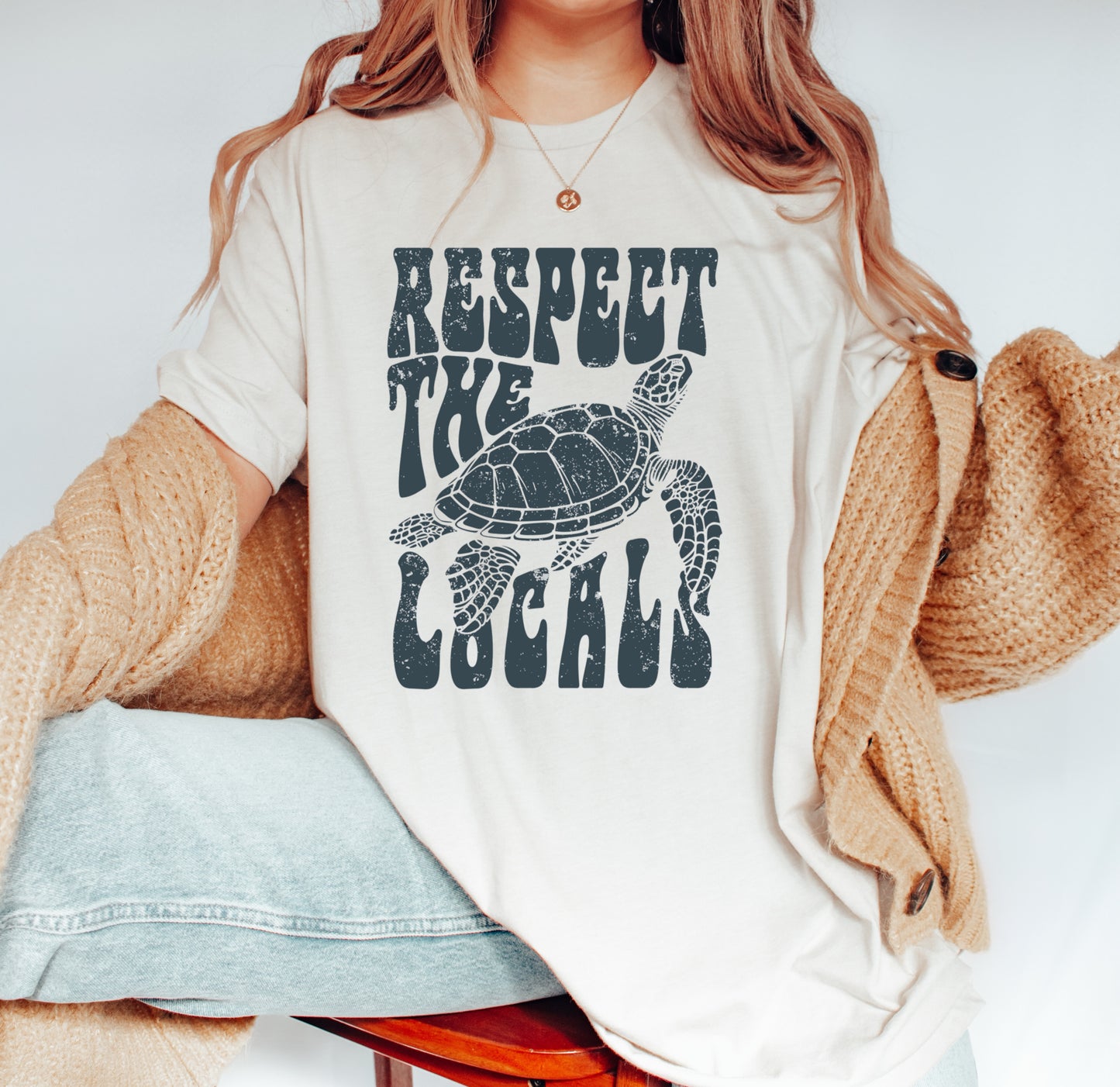 Respect the locals turtle t-shirt