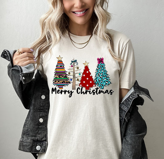 Merry Christmas Serape Trees Christmas Shirt