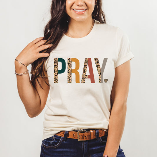 Pray Christian Leopard Print Unisex T-Shirt