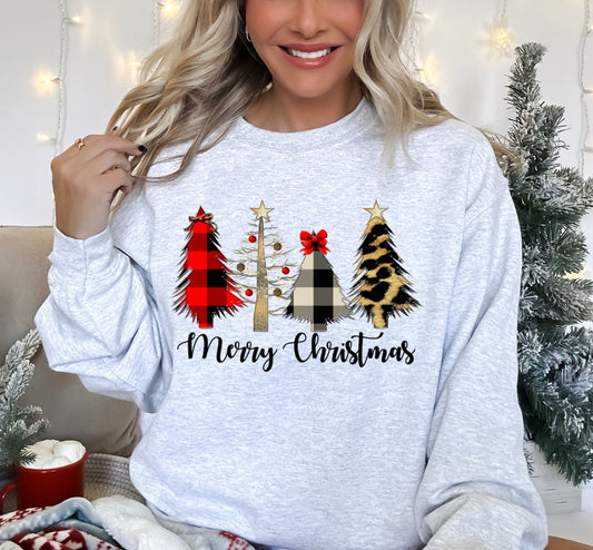 Wild Trees Merry Christmas Crewneck Sweatshirt