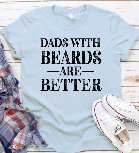 Bearded Dad Are Best Father's Day Daddy Father Shirt Novelty T-shirt Tee