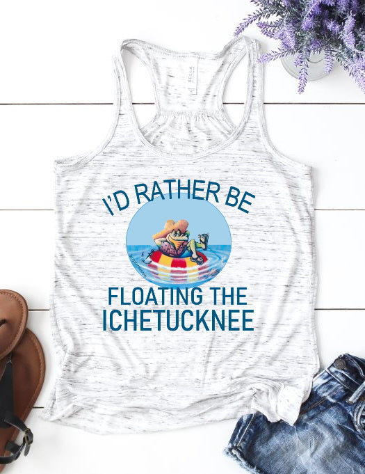 I'd Rather Be Floating The Ichetucknee Woman's Novelty Tank Top T-Shirt