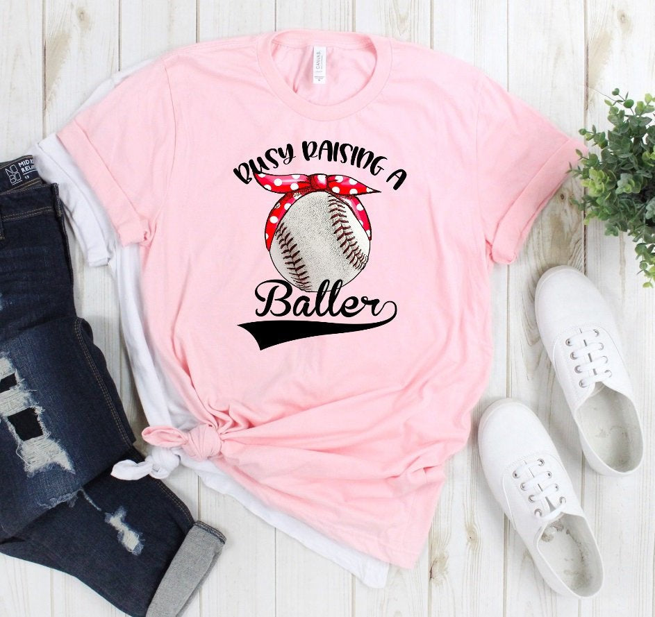 Busy Raising A Baller Baseball Mom Bandanna Novelty T-Shirt