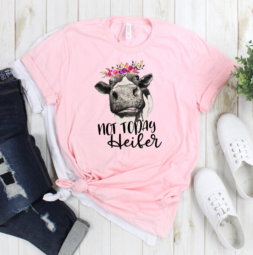 Not Today Heifer Funny Cow Farm Tee Novelty T-Shirt