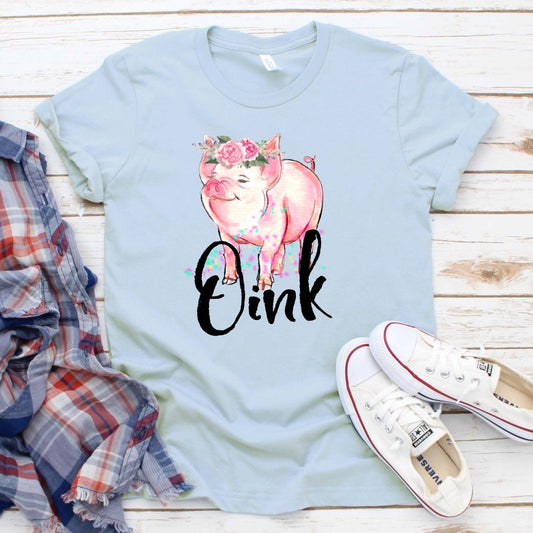 Pig Oink Farmer Farm Life Farming Humor Novelty T-Shirt