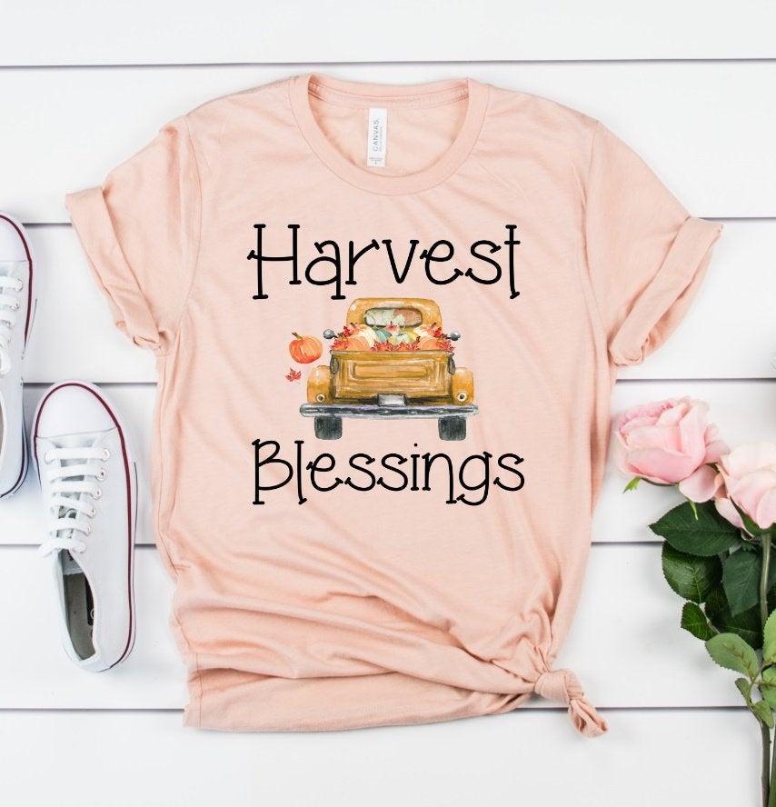 Harvest Blessing Vintage Truck Fall Autumn Novelty T-Shirt