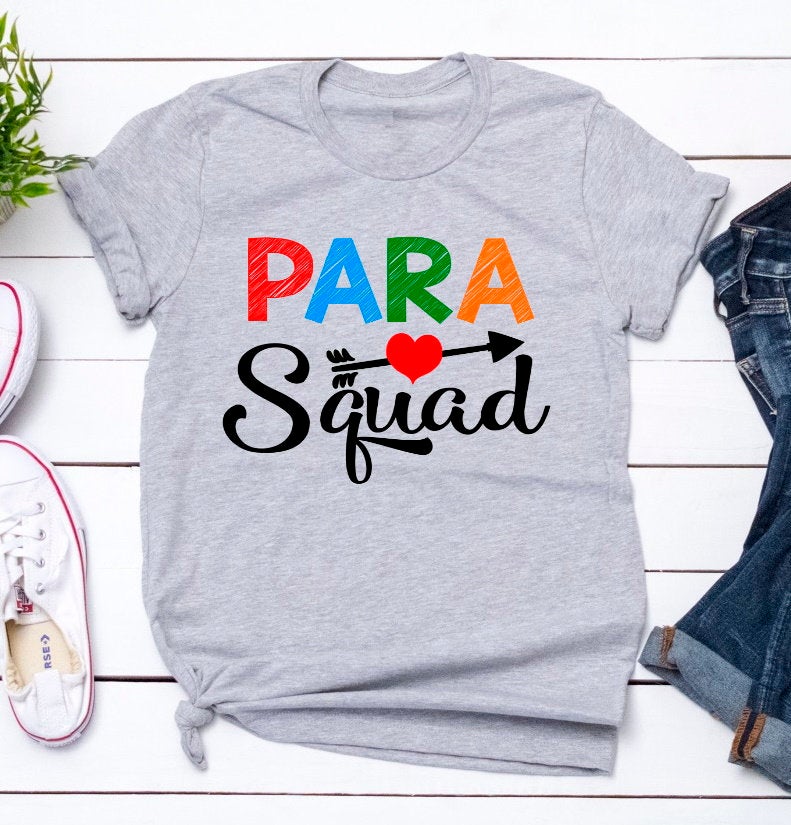 Para Squad Back To School Para Professional Teacher Novelty T-Shirt