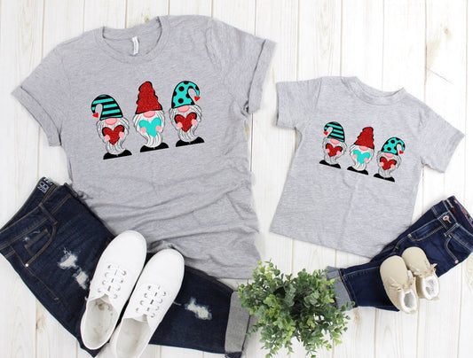 Valentine&#39;s Day Gnomes Valentine Gnome Hearts Love Adult Kids Toddler Baby Shirt
