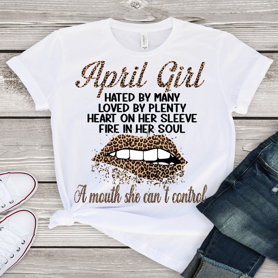 May Girl Leopard Lips Birthday Shirt Funny Shirt Funny Tee ANY MONTH Novelty T-Shirt