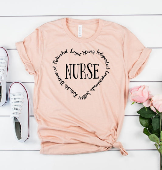 Nurse Love Nursing RN Love Nurse Novelty Unisex Tee Novelty T-Shirt