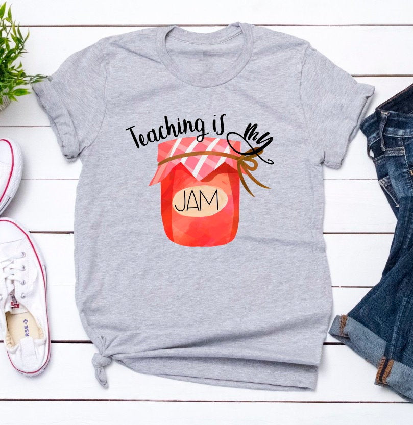 Teaching Is My Jam Back To School Preschool Teacher Novelty T-Shirt