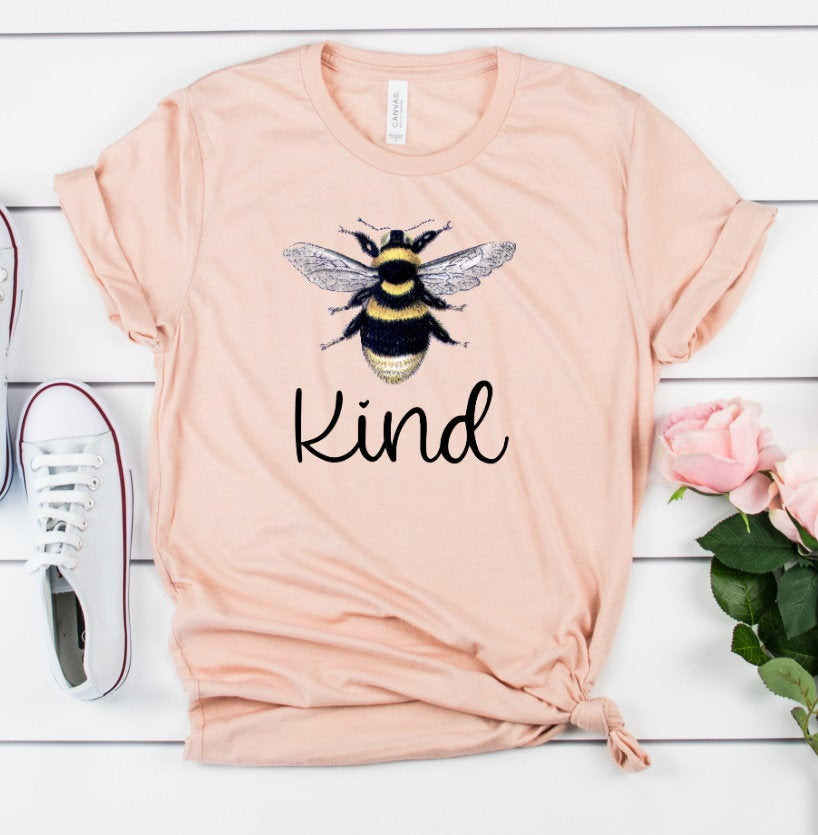 Bee Kind Be Kind Bumble Bee Positive Inspirational Anti Bully Teacher Novelty T-Shirt