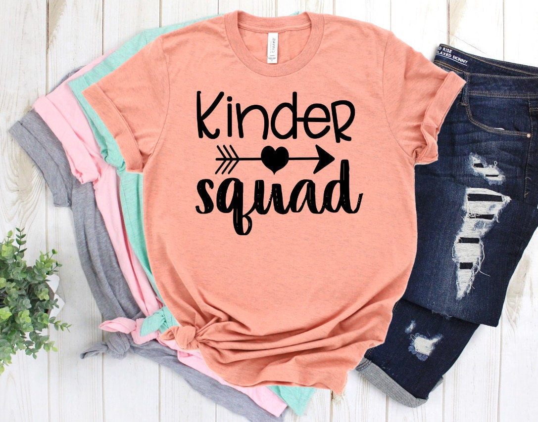Kinder Squad, Kindergarten Team, Back To School Teacher Novelty T-Shirt