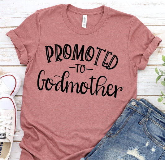 Promoted To Godmother, Godmother Proposal, New Godmother, Best Friend, Pregnancy Announcement Tee Novelty T-Shirt