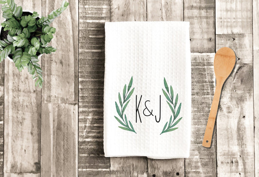 Personalized Tea Dish Towel - Initial Tea Towel Kitchen Décor - New Home Monogram Gift Hostess, Housewarming Farm Decorations house Towel