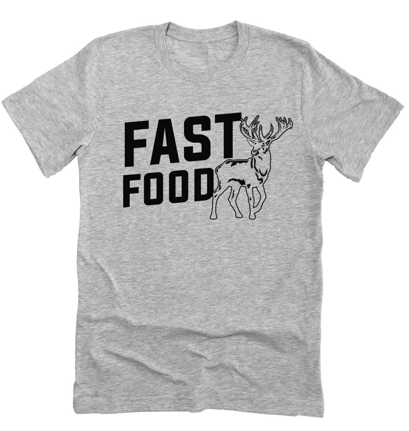 Fast Food Funny Hunting Tee, Mens Deer Hunter T-shirt Tee Shirt Unisex Novelty T-Shirt
