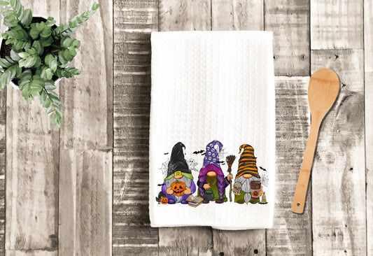 Halloween Gnomes Dish Towel - Fall Halloween Cute Gnome Tea Towel Kitchen Decor - New Home Gift Farm Decorations house Towel