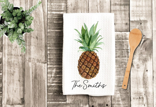 Pineapple Personalized Kitchen dish Towel - Tea Towel Kitchen Decor - New Home Gift, Hostess Gift, Farm Decorations house Decor Towel