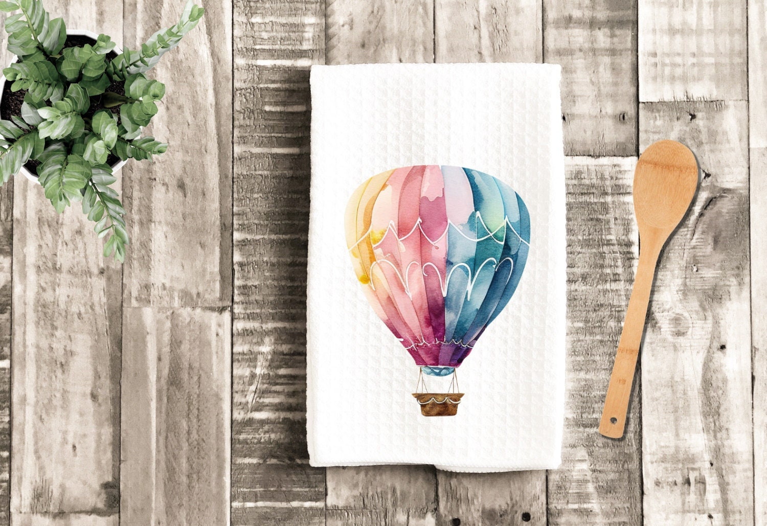 Hot Air Balloon Kitchen dish Towel - Tea Towel Kitchen Decor - New Home Gift Farm Decorations house Decor Towel