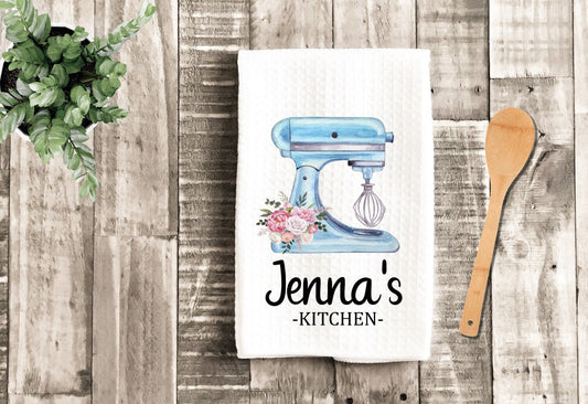 Watercolor Kitchen Mixer Personalized Tea Dish Towel - Baking Tea Towel Kitchen Décor - Housewarming Farm Decorations house Towel