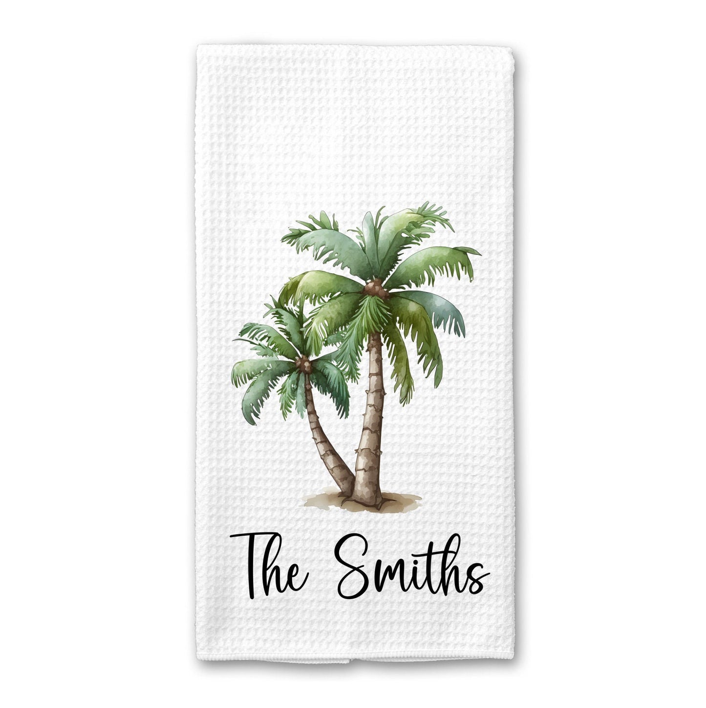 Personalized Palm Tree Beach House Kitchen dish Towel - Beach House Tea Towel Kitchen Decor - New Home Gift Decorations house Decor Towel