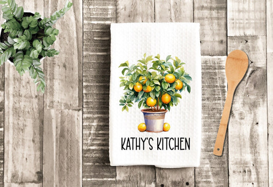 Personalized Dish Towel - Lemon Fruit Tree Tea Towel Kitchen - New Home Gift, Housewarming Farm Decorations house Decor Towel