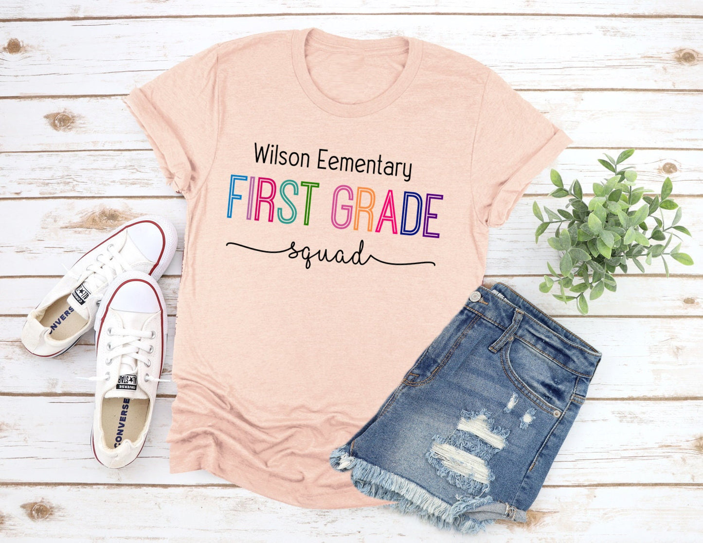 Personalized Teacher Squad Grade Shirts, Kindergarten 1st Grade 2nd Grade Back To School T-shirts