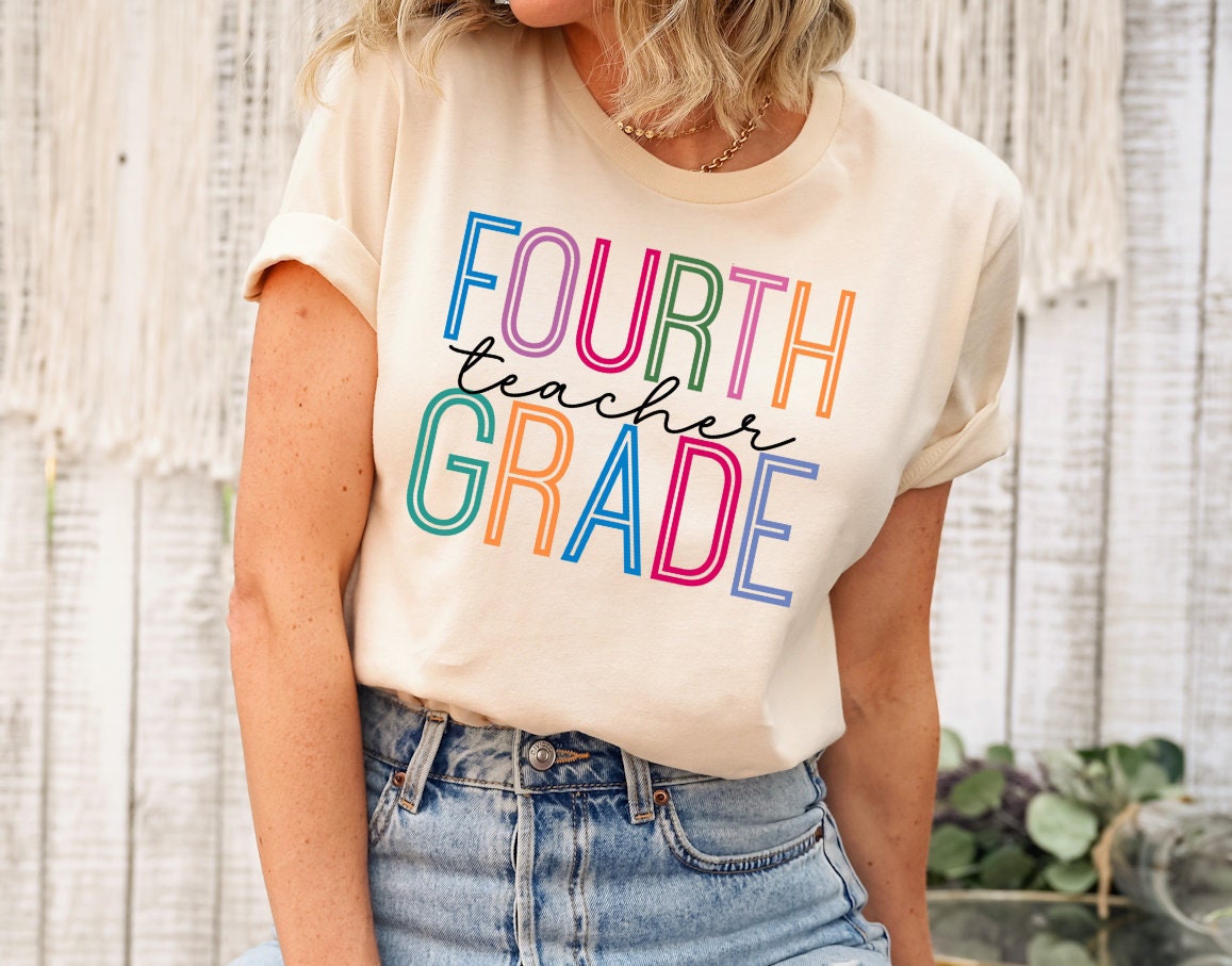 First Grade Teacher Tee, Colorful 1st Grade Team Back To School First Grade Teacher Novelty T-Shirt