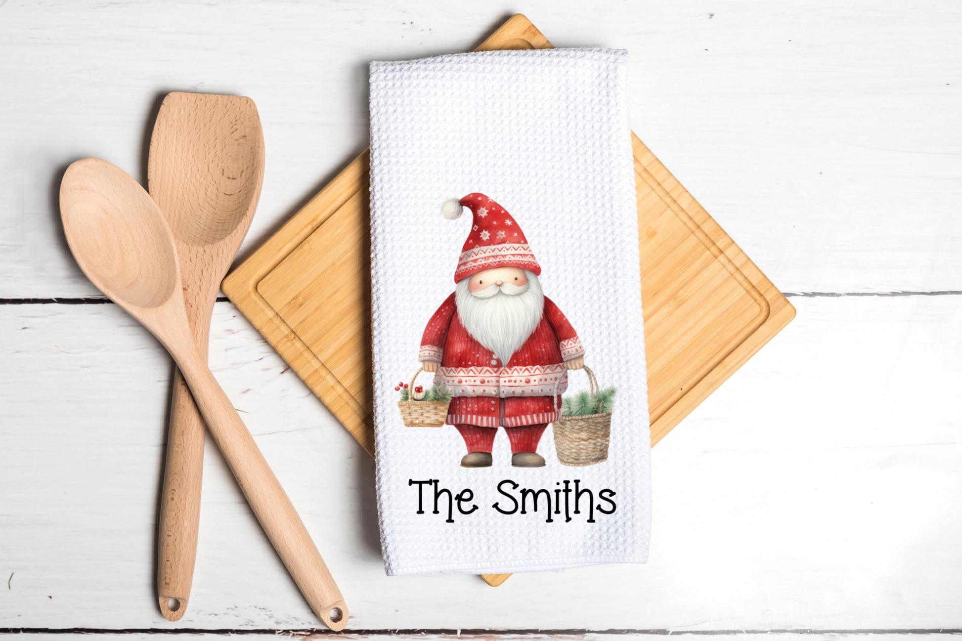 Personalized Christmas Tree Merry Christmas Tea Dish Towel