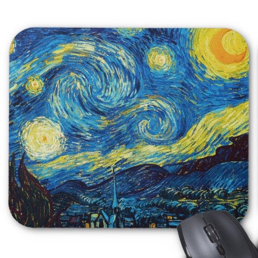 Vincent Van Gogh Starry Night Mouse Pad Mousepad
