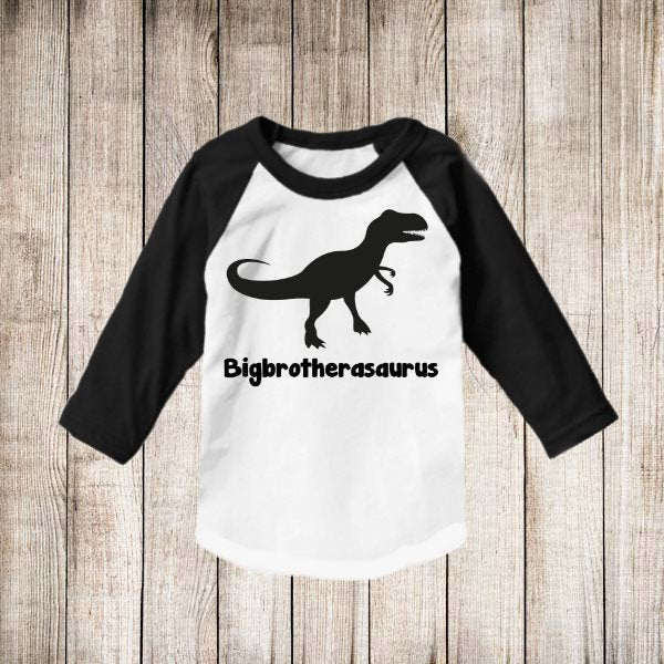 Big Brother Dino Dinosaur T-Rex Big Brother Raglan shirt