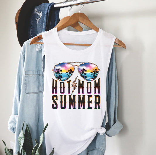 Hot Mom Summer Sunglasses Muscle Tank Shirt