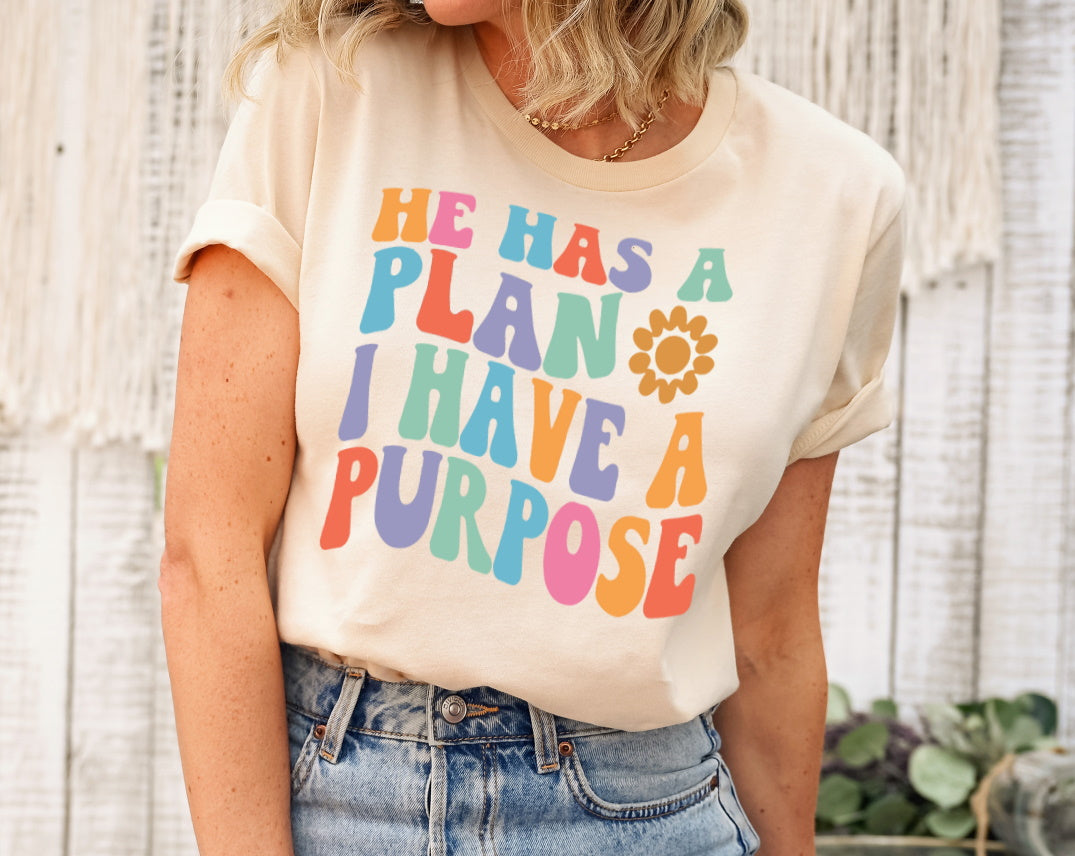 He Has A Plan I Have A Purpose Christian Shirt, Bible Shirt, Jesus Love, Unisex T-Shirt