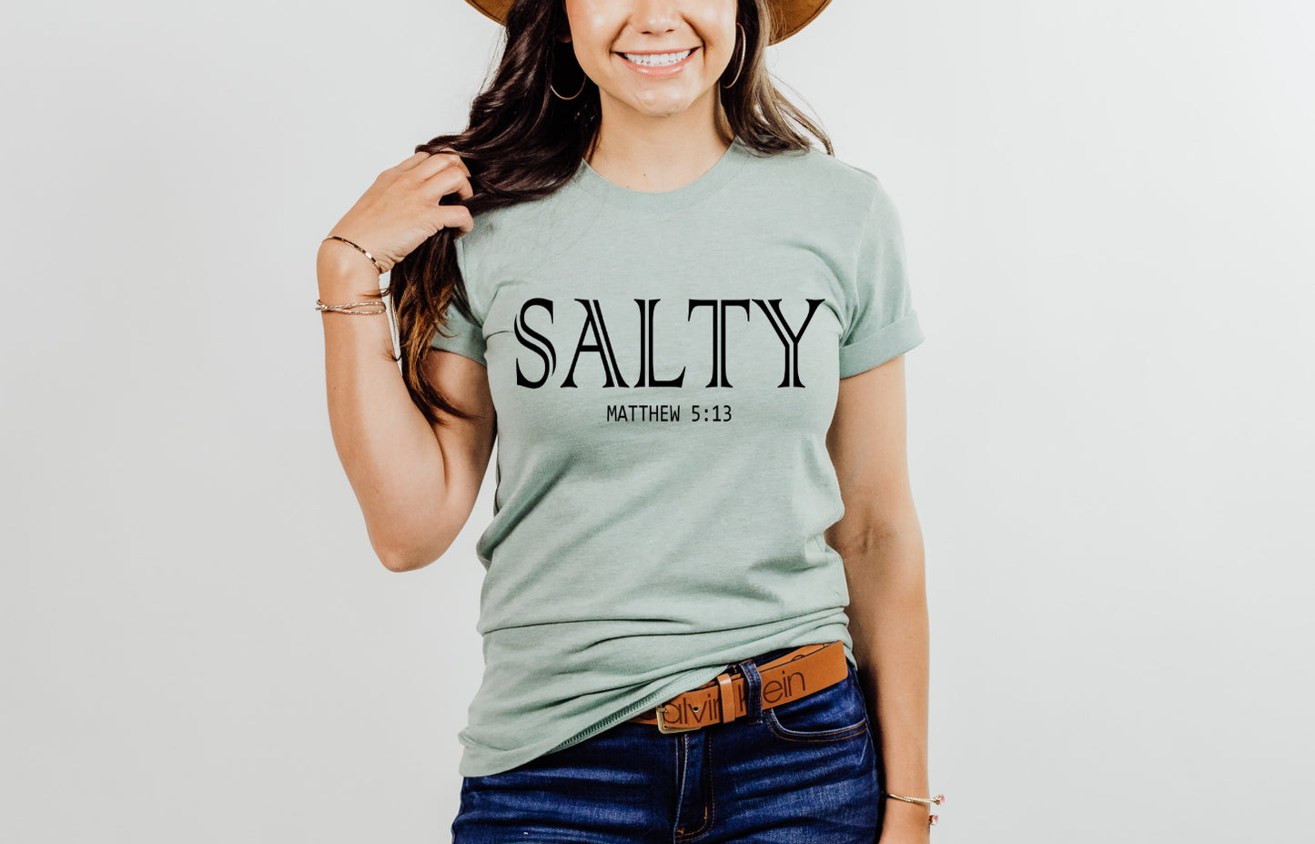 Salty Matthew 5 13 Faith Shirt, Jesus Love, Christian Gift Unisex Tee Novelty T-Shirt