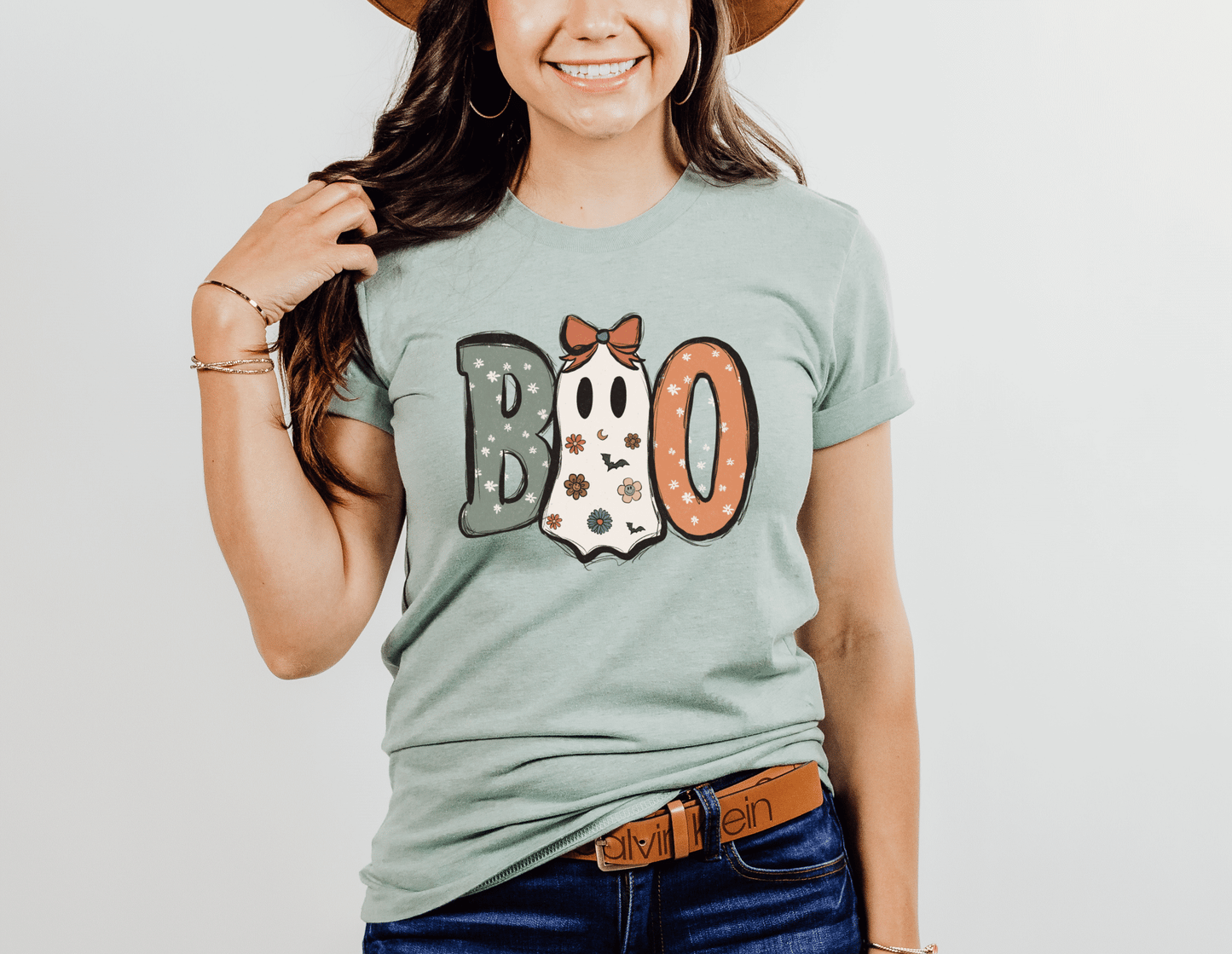 Boo Retro Cute Ghost Tee