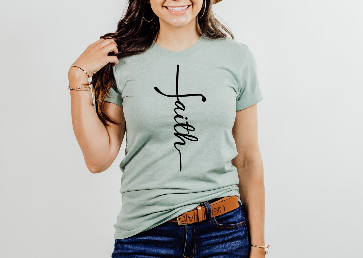 Faith Cross Christian Unisex Tee Novelty T-Shirt