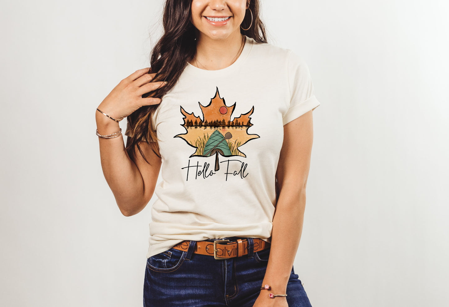 Hello Fall Kayak River Shirt