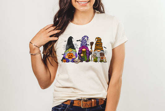 Halloween Gnomes Witch Ghost Cute Halloween Fall Tee