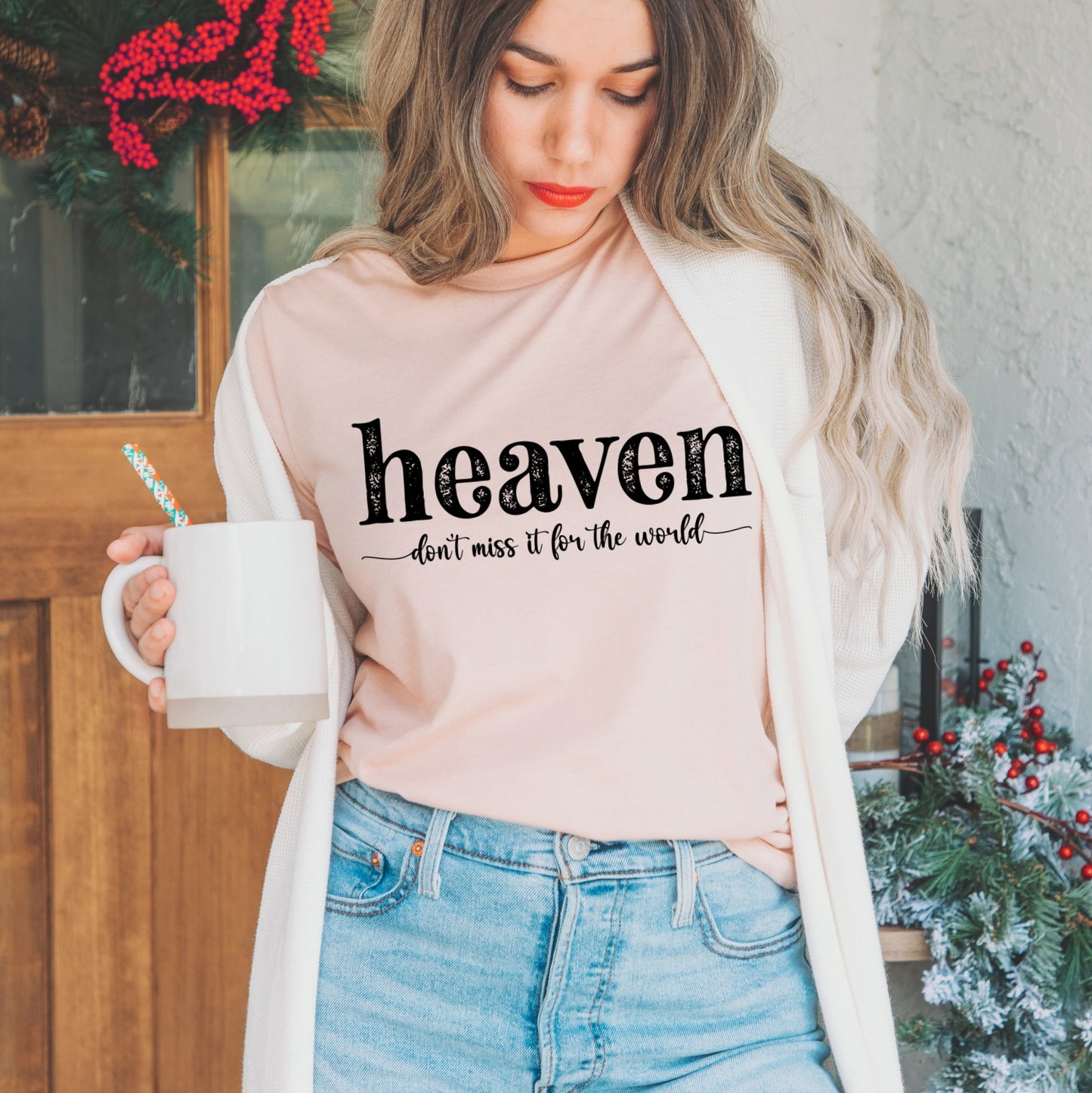 Heaven Don't Miss It For The World Christian Gift Unisex Tee Novelty T-Shirt