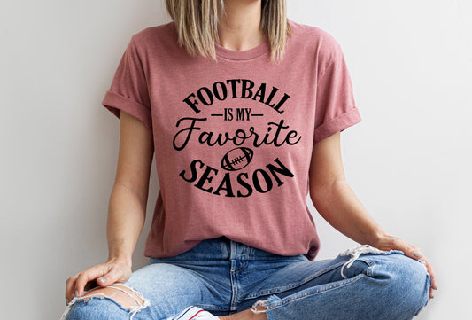 Football Is My Favorite Season Women's Fall Football Shirt Unisex Tee Novelty T-Shirt